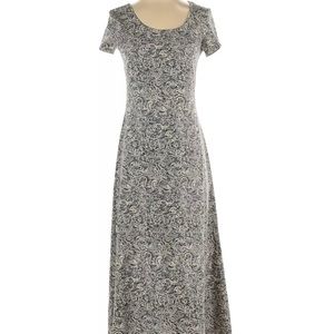 Peruvian Connection Gray Maxi Dress XS